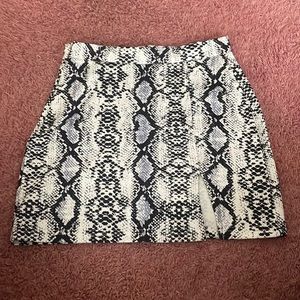 Size XS, Snake Print Mini Skirt